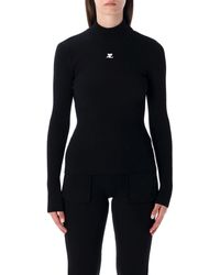 Courreges - Courrèges Pullover schwarz - Lyst