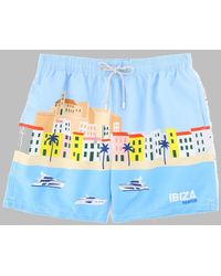 MC2 Saint Barth - Light Coastal Cityscape Swim Shorts - Lyst