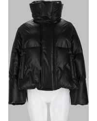 MM6 by Maison Margiela - Cropped Puffer Jacket With High Neck - Lyst