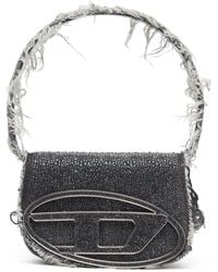 DIESEL - Denim Mini Rhinestone Shoulder Bag - Lyst