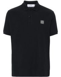 Stone Island - Logo Cotton Polo Shirt - Lyst