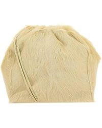 【送料&関税込】Jil Sander Cream Fur Dumpling Bucket Bag Jil Sander Dumpling Bag in Yellow | Lyst Canada