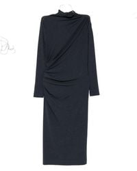 Brunello Cucinelli - Wolle Mischung Midi Kleid - Lyst