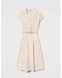 Twinset - Jurk Met Riem - Lyst