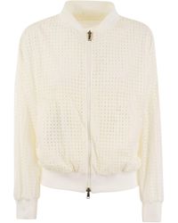 Herno - Spring Lace And Ecoage Reversible Bomber Jacket - Lyst