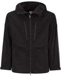 Colmar - One Color Hooded Jacket In Taffeta - Lyst