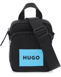 HUGO - Bolsa de hombro de Nylon con correa ajustable - Lyst