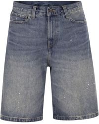 Carhartt - Landon Korte, Ontspannen Fit Gewassen Denim Short - Lyst