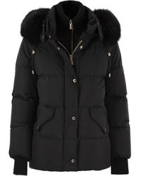 Moorer - Attica stp veste courte avec capuche et fourrure - Lyst
