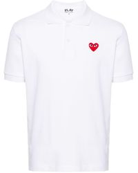 Comme des Garçons - Comme des Garcons Camisa de algodón de algodón de corazón rojo - Lyst