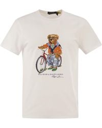 Polo Ralph Lauren - Cotton T Shirt With Polo Bear Print - Lyst
