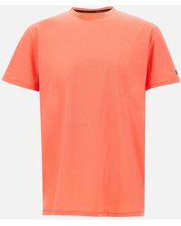 Rrd - Sommerliches Smart Coral T-Shirt Mit Logo-Patch - Lyst