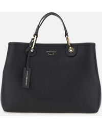 Emporio Armani - Vegan Leather Deer Print Tote Bag - Lyst