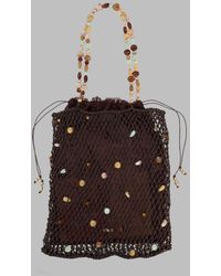 Cult Gaia - Beaded Mesh Drawstring Tote Bag - Lyst
