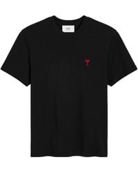 Ami Paris - Tshirt De Coeur Rouge - Lyst