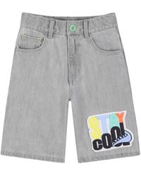 Billieblush - Bermuda Denim Con Stampa "Stay Cool" - Lyst
