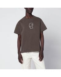 Brain Dead - Vintage Effect T Shirt With Embroidered Logo - Lyst