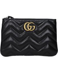 Gucci - Pochette Marmont Donna Pelle Nero - Lyst