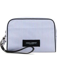 Dolce & Gabbana - Dolce & Gabbana Embroidered Poplin Clutch - Lyst