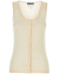 Prada - Skin Cashmere Blend Vest - Lyst