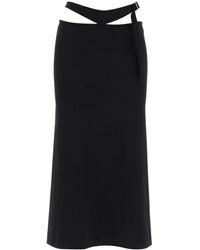 The Attico - Midi Skirt With Cut Out Waist - Lyst