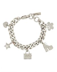 Marc Jacobs - Bracciale "The Pave Mini Icon Charm" - Lyst