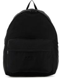 A.P.C. - Black Canvas Sac A Dos Backpack - Lyst