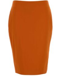 Saint Laurent - Stretch Viscose Blend Skirt - Lyst