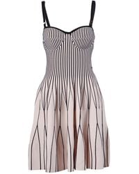 Elisabetta Franchi - Knitted Dress Viscose Polyamide Elastane Midi - Lyst