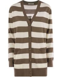 Max Mara - Fiemme Long Striped Wool Cardigan - Lyst