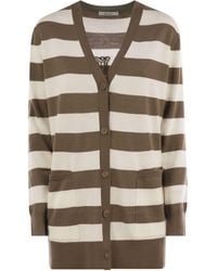 Max Mara - Fiemme Long Striped Wool Cardigan - Lyst