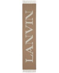 Lanvin - Scarf Curb Logo 35X200 Accessories - Lyst