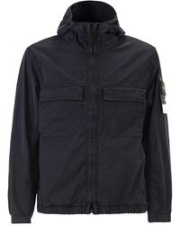 Stone Island - Veste avec capuche et protection anti-goutte - Lyst