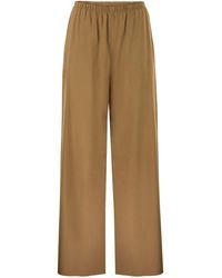 Max Mara - Mxpdestino Linnen En Viscose Broek Met Wijde Pijpen - Lyst
