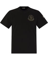 Moncler - Katoenen Logo T -shirt - Lyst