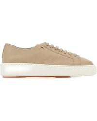 Santoni - Leather Clean Sneakers - Lyst