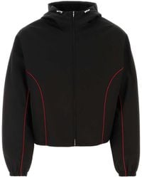 Ferragamo - Tech Cotton Blouson Jacket With Contrast Piping - Lyst
