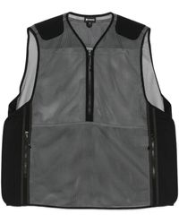Goldwin - Tonalith Vest Van Mesh En Halve Rits - Lyst