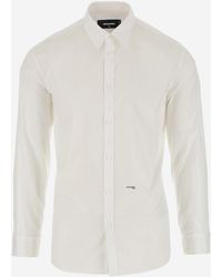 DSquared² - Camicia Di Cotone Allungata Con Logo - Lyst