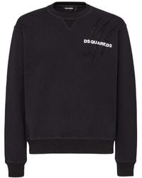 DSquared² - Printed Scratch Cool Fit Crewneck Sweatshirt - Lyst