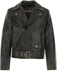 Golden Goose - Biker Leather Jacket - Lyst