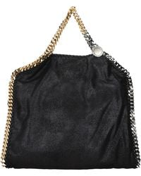 Stella McCartney - Borse A Mano Falabella Donna Eco Camoscio Nero - Lyst