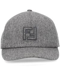 Fendi - Wool And Cashmere Baseball Hat - Lyst