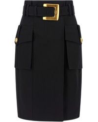 Balmain - Falda de envoltura de - Lyst