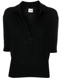KHAITE - Shrunken Cashmere Polo Shirt - Lyst