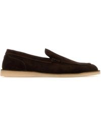Dolce & Gabbana - Chocolate Suede New Florio Loafers - Lyst