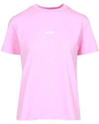 MSGM - T Shirts En Polos Roze - Lyst