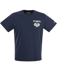 Mc2 Saint Barth - Cotton T -Shirt mit St. Barth -Druck - Lyst