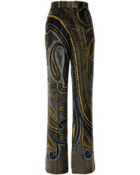 Etro - Velvet Palazzo Pants - Lyst