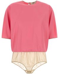 Fendi - Viscose Blend Bodysuit - Lyst